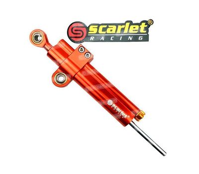 Steering Damper + Breket New CNC Orange Scarlet